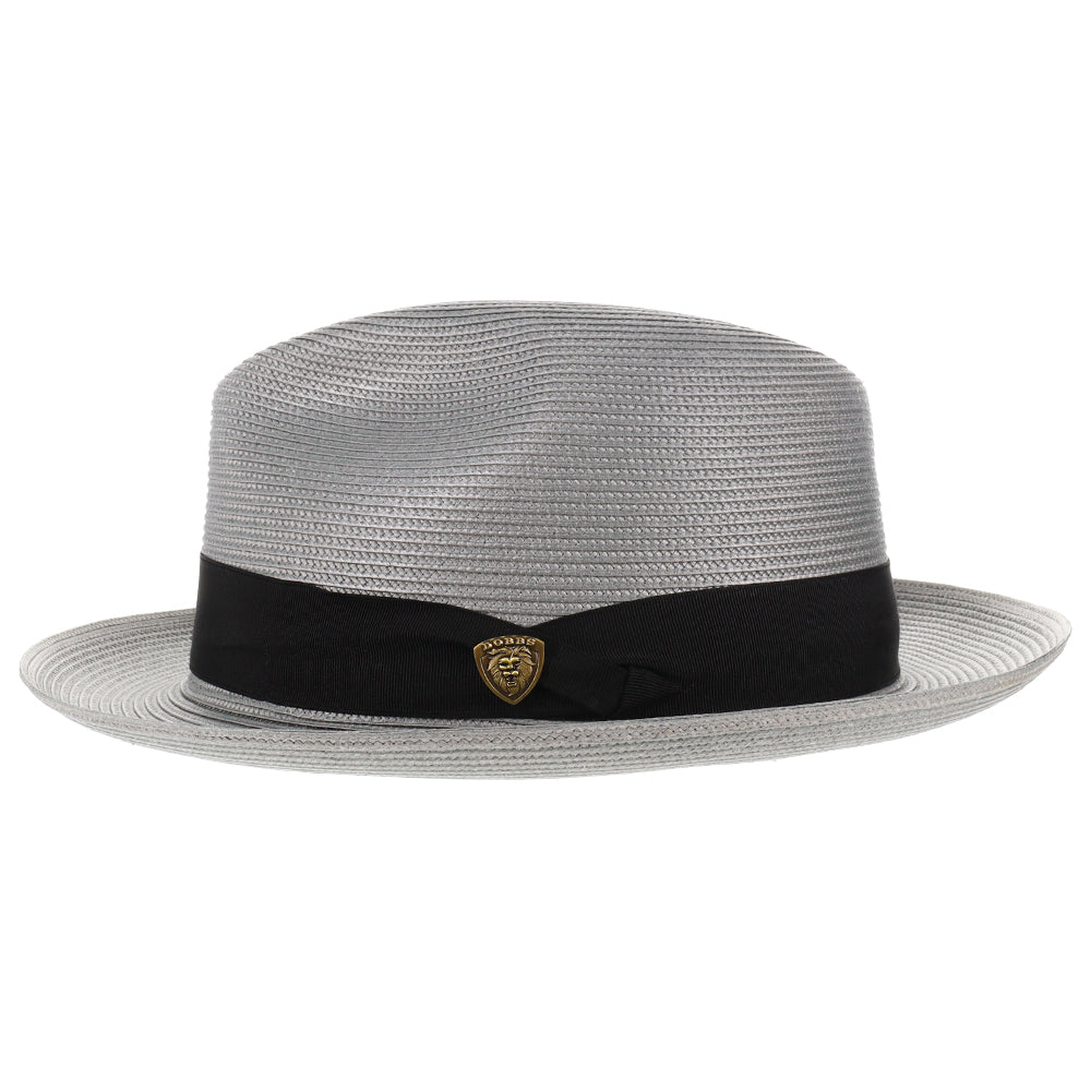 Classic Blue Straw Fedora Hat