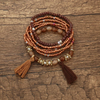 Unisex Retro Bohemian Tassel Bracelet