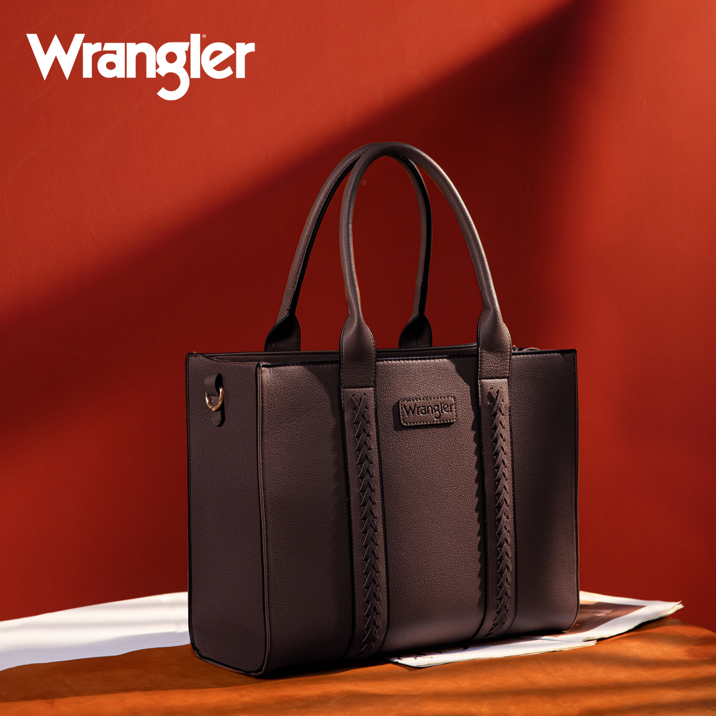 Wrangler Tote Bag for Women Zipper Shoulder Handbag