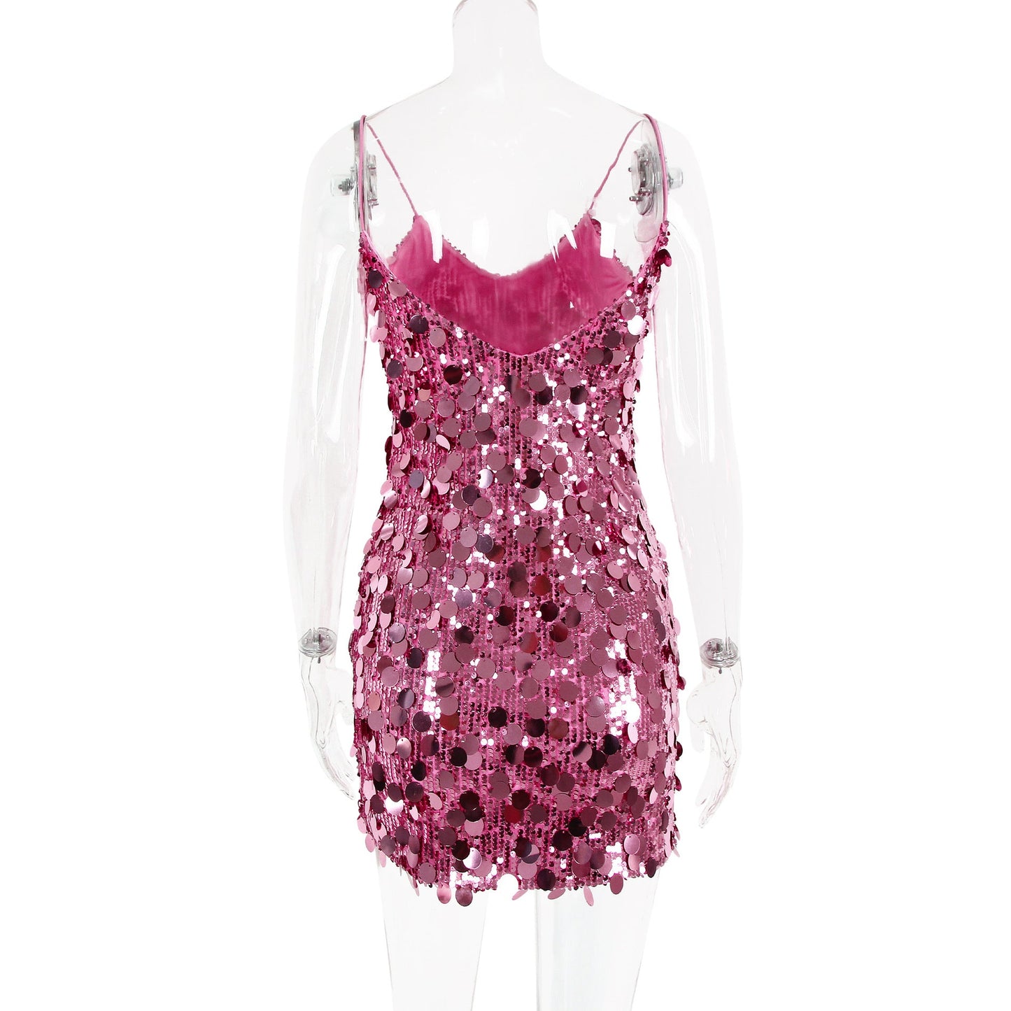 Serena Rose Sequin Party Mini_Dress