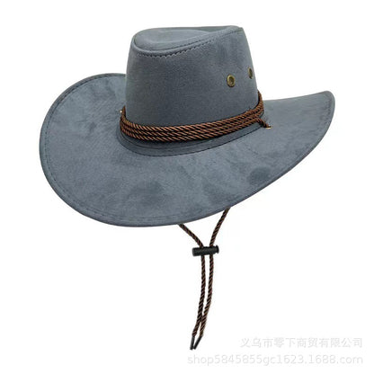 Men's Vintage Western Cowboy Hat Suede Knight Hat