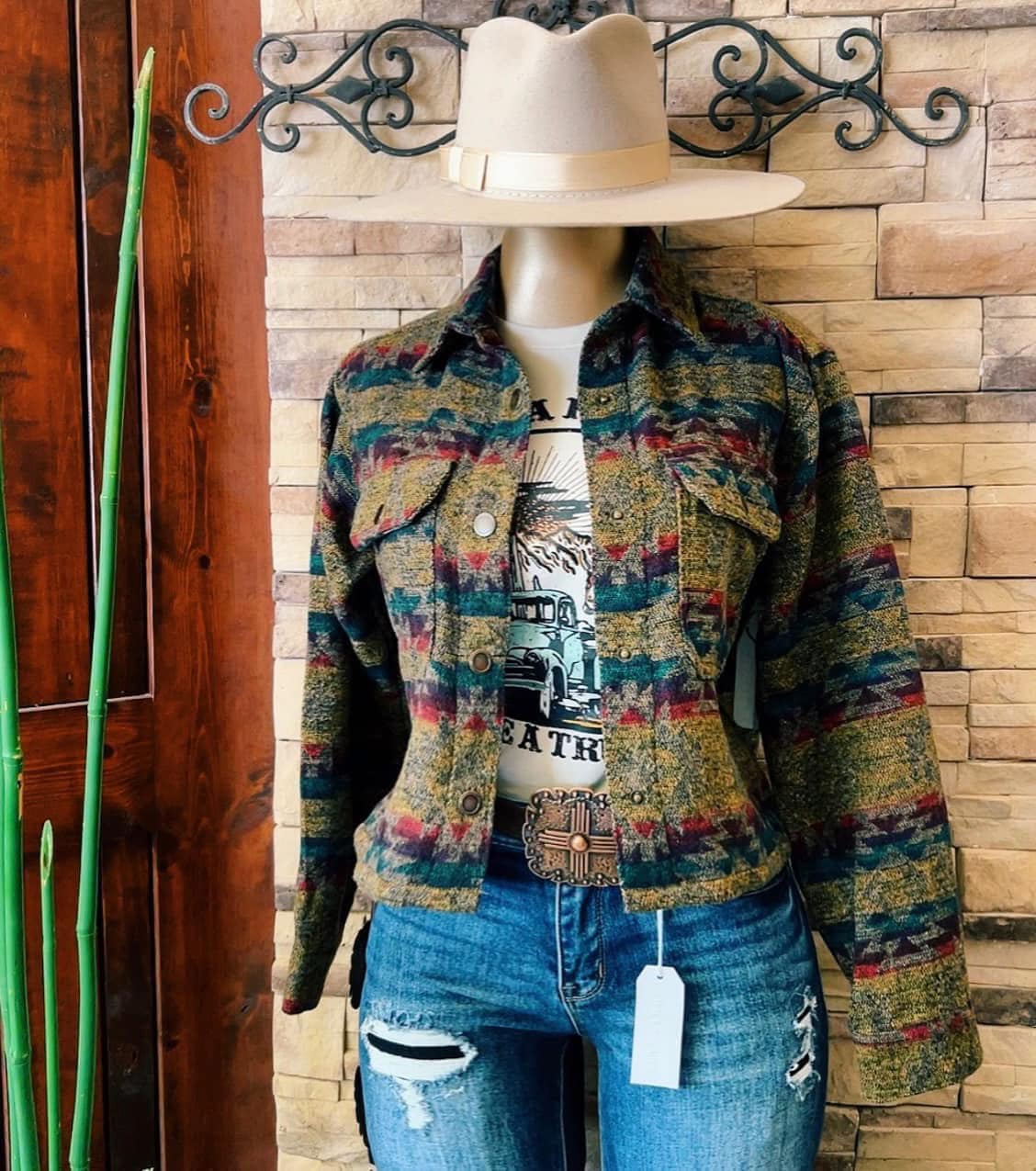 Women's Western Style  Aztec Shirt Jacket