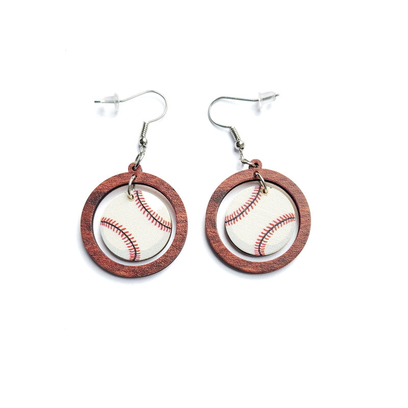 Classic Wooden Ball Earrings