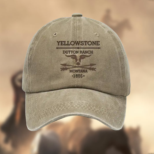 Men's Vintage Yellowstone Cotton Washed Baseball Cap