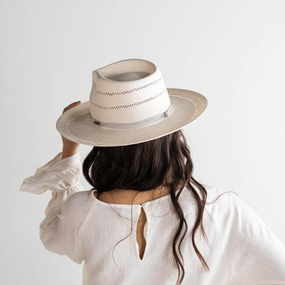 Arlo Straw Teardrop Fedora