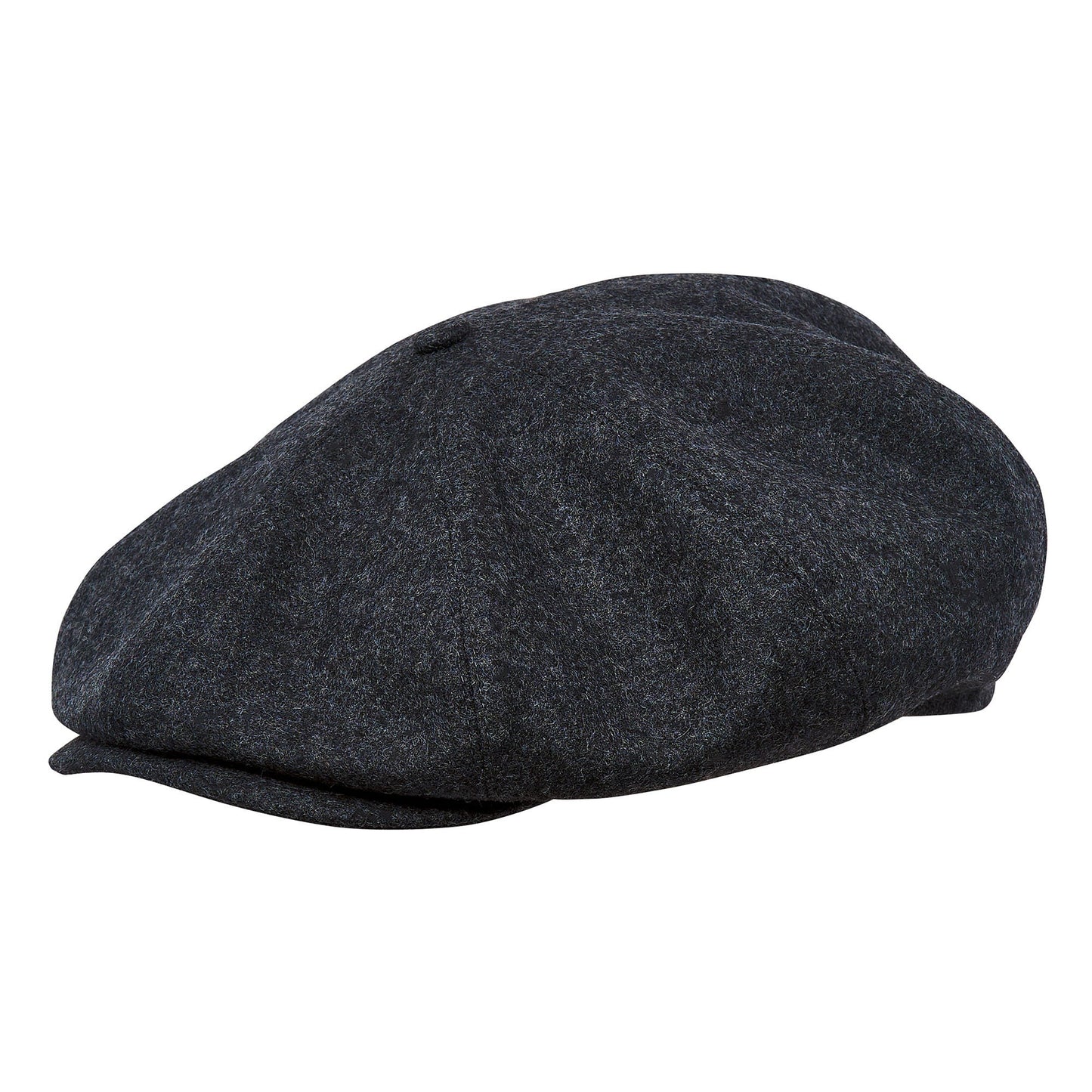 PEAKED CAPS Genuine Scottish Harris Tweed 8 Panels Man Cap Black Grey