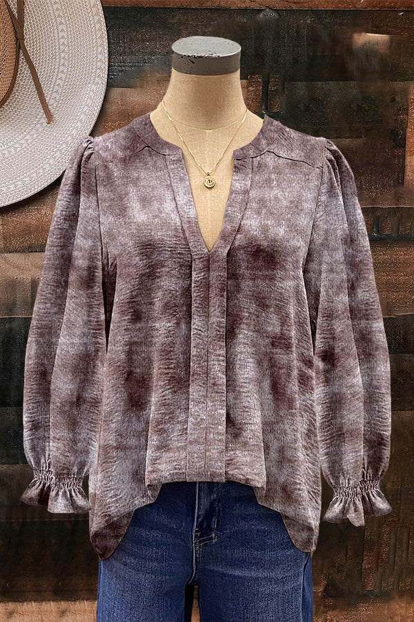 Classic Pretty Velvet Puff Sleeve Blouse