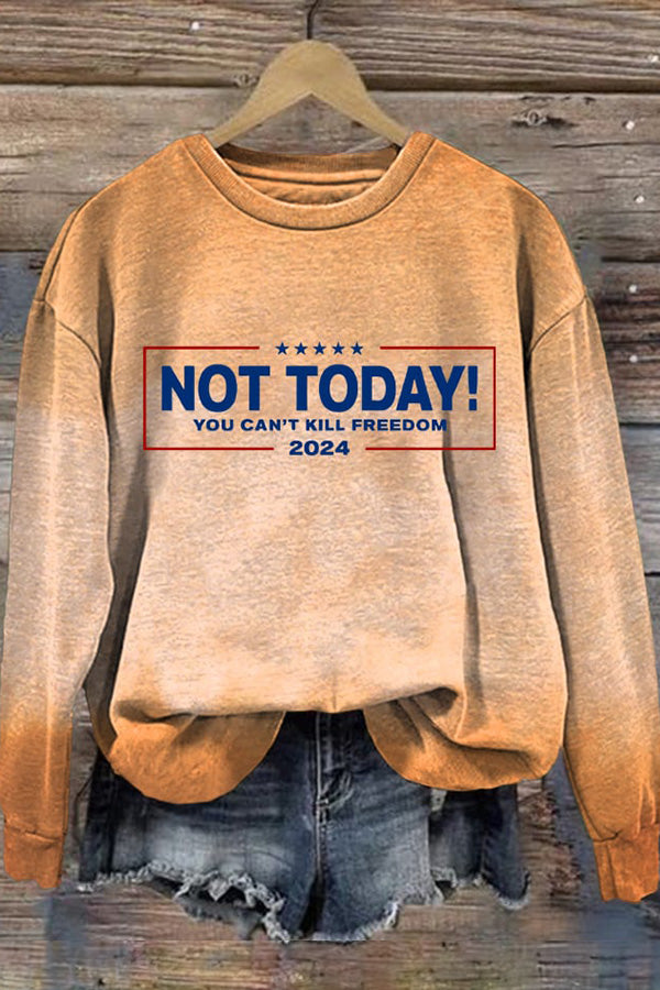 Women's Not Today Casual Printed Sweatshirt