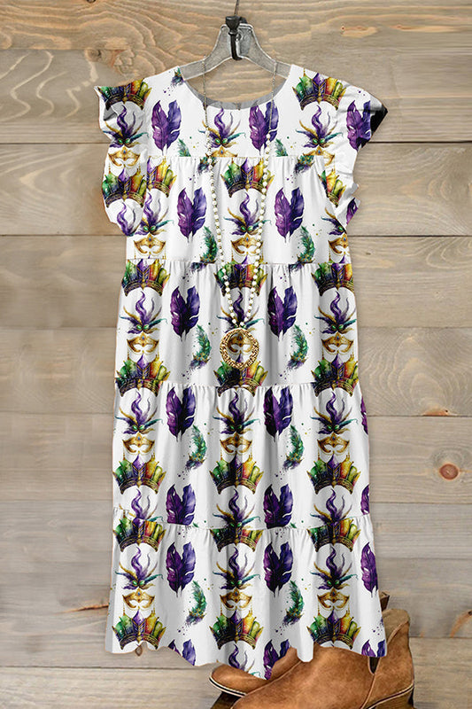 Pretty Mardi Gras Ruffle Dress