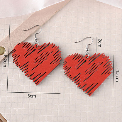 Valentine's Day Chic Design Heart Shaped Earrings