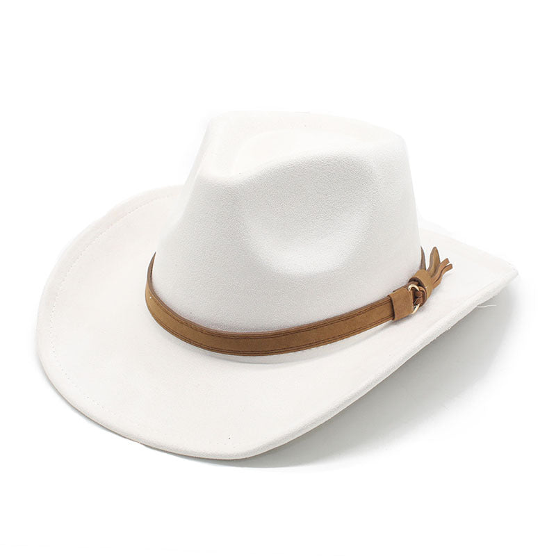 Men's Vintage Western Cowboy Hat Suede Knight Hat