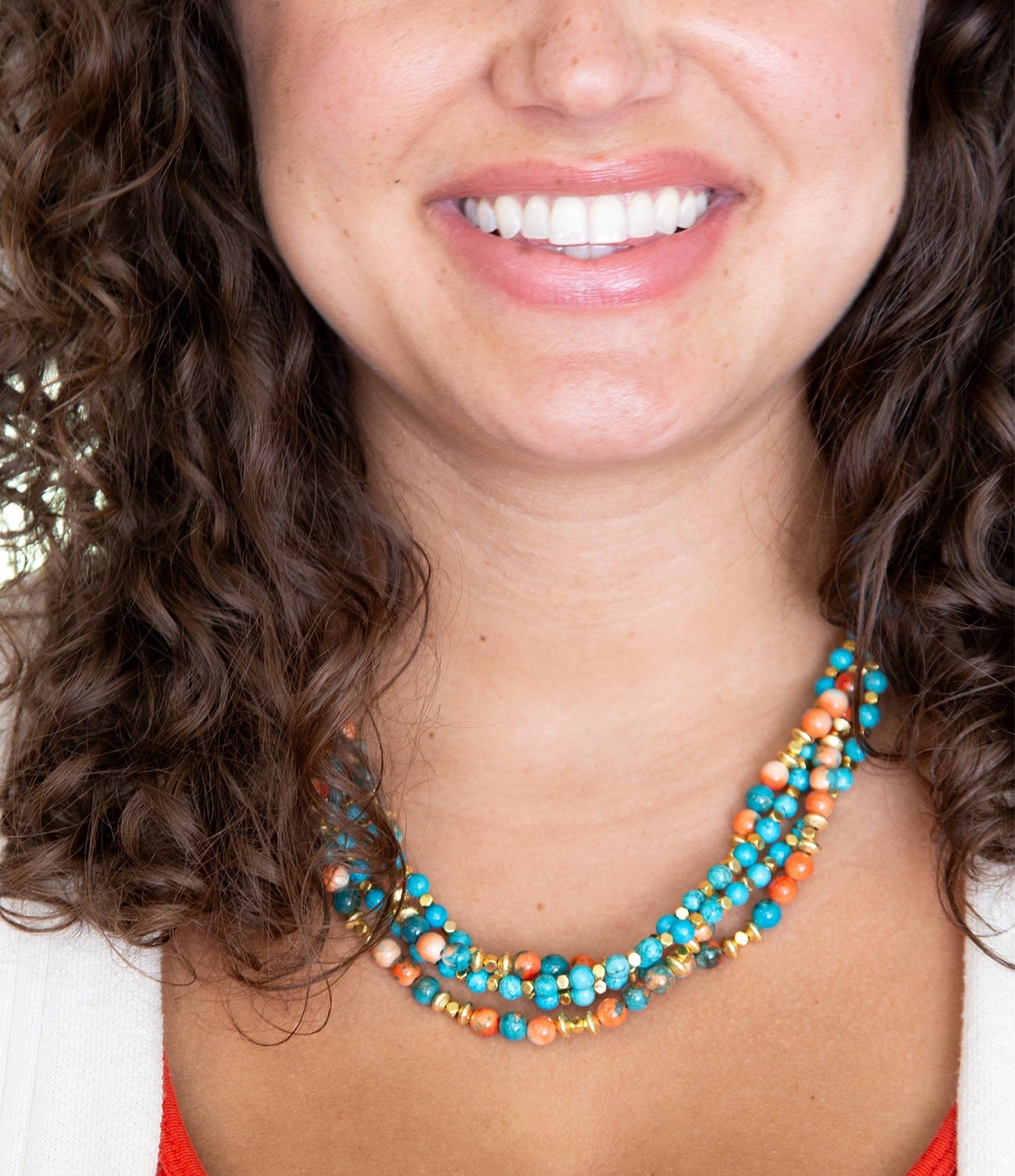 Mandarin Twist Statement Necklace