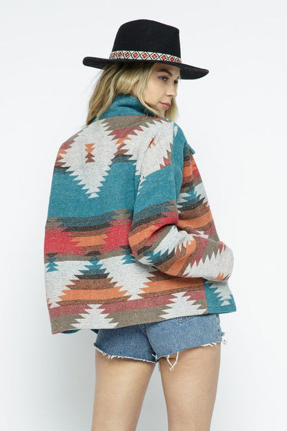 Soft Comfy Lightweight Aztec Pattern Jacket choice of colors