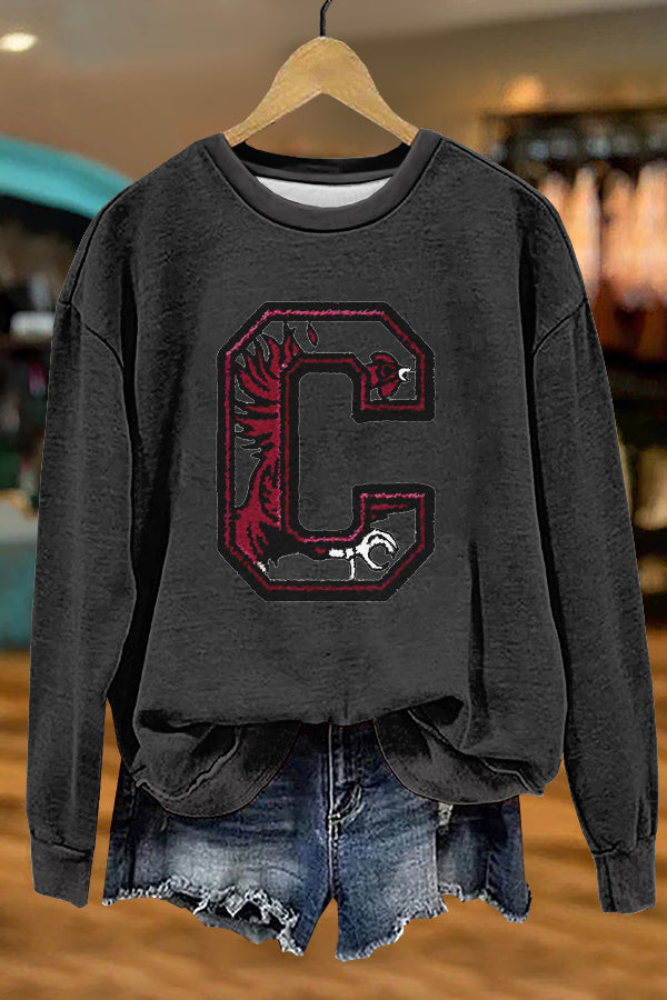 Chic Gameday Gamecocks Print Sweatshirt