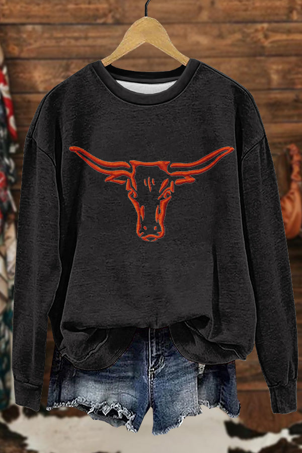 Classic Gameday Longhorns Print Sweatshirt