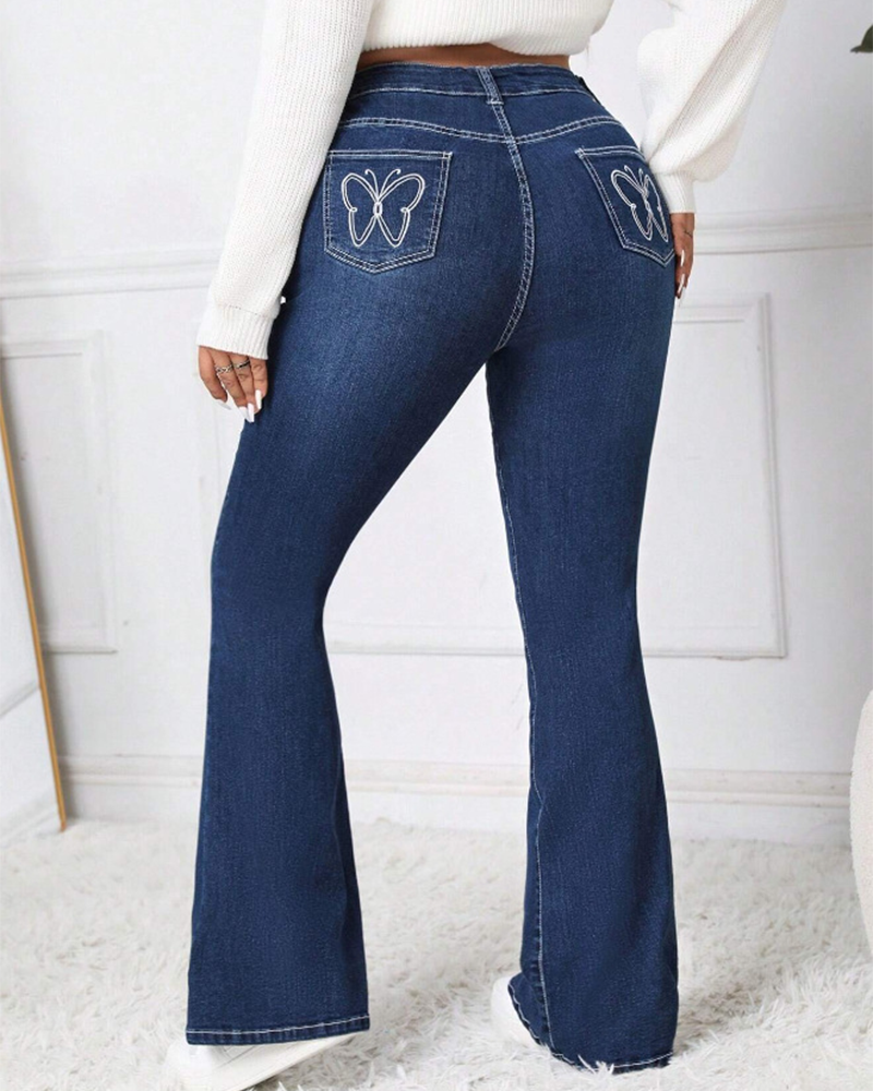 High-Waisted Slim Jeans