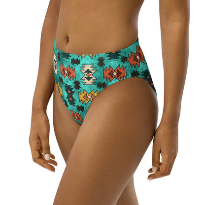 Yeehaw Turquoise Aztec Bikini Bottom