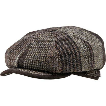 [NEW!]PEAKED CAPS Genuine Scottish Harris Tweed 8 Panels Man Cap Malone