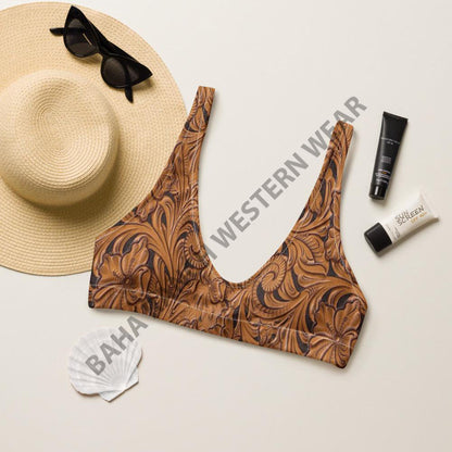 Yeehaw Tooled Leather Bikini Top