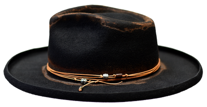 Open Road Distressed Wide Brim Wool Felt Fedora Hat