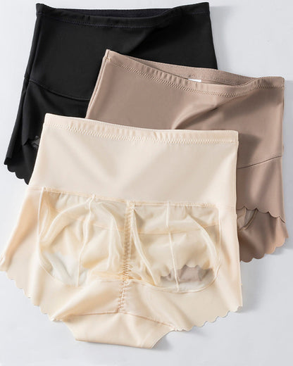 High Waisted Tummy-Controlling Silk Temperature-Changing Antibacterial Crotch Panties