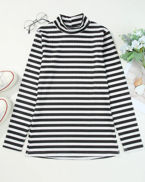 Striped Casual Slim Long-sleeved Sweater