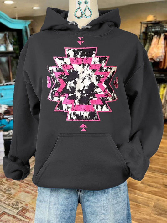 Aztec Print Casual Hoodie Sweatshirt