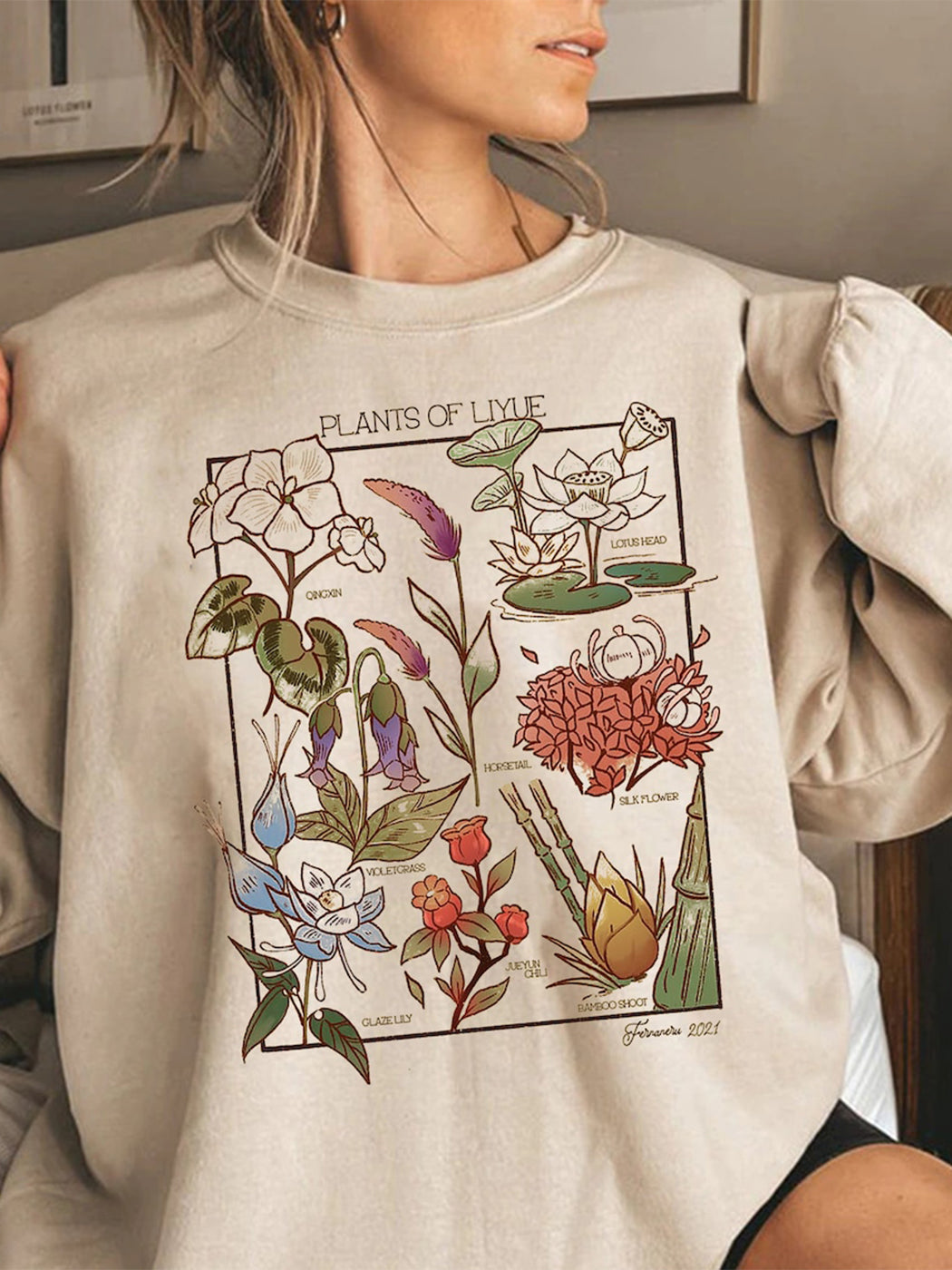 Genshin Flower Sweatshirt, Genshin Imapact