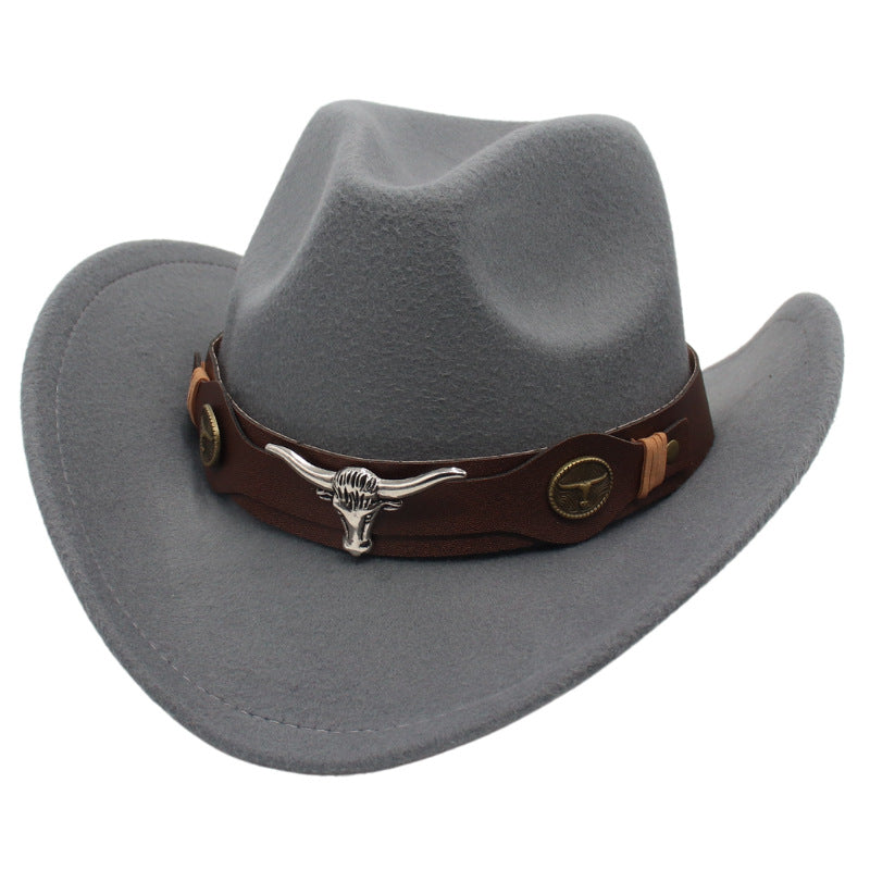 Men's Vintage Western Cowboy Hat Suede Knight British Felt Hat