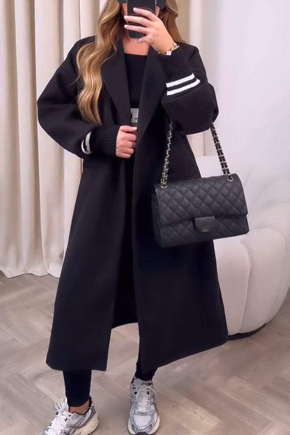 Women's Casual Lapel Long Trench Coat