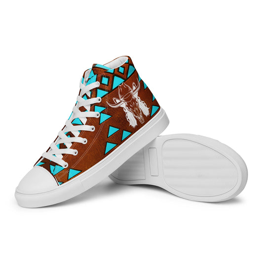 Mullet Cowboy Aztec Men__ High Top Canvas Shoes