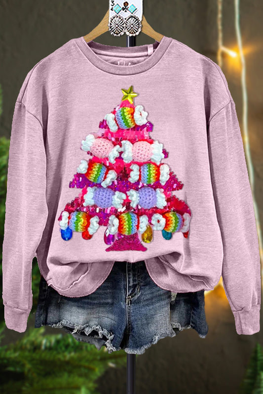 Classic Contrast Christmas Tree Sweatshirt