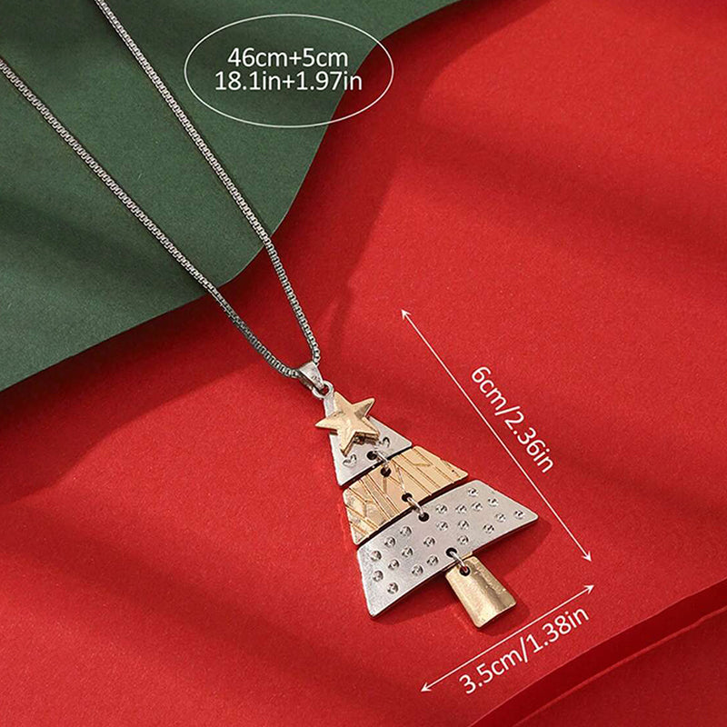 Exaggerated Chic Christmas Tree Necklace