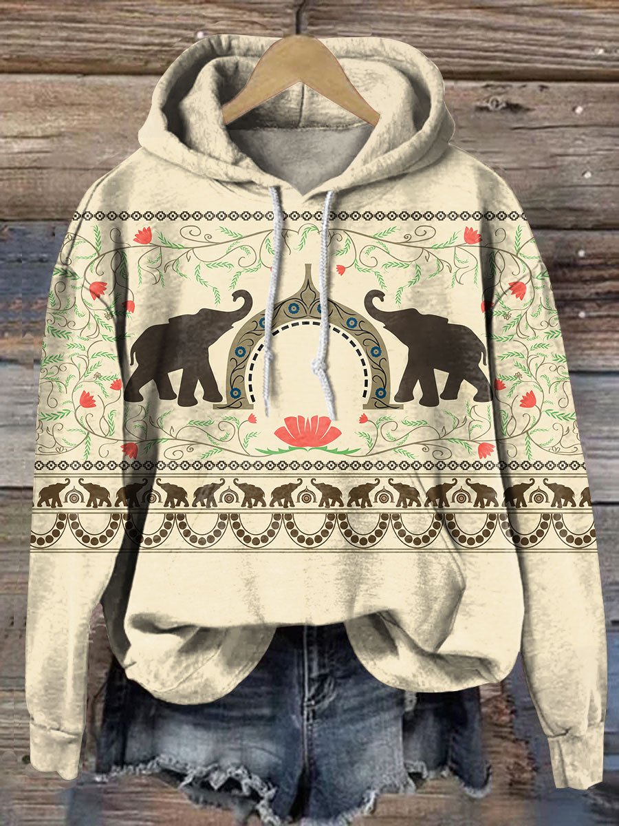 Baby Elephant Art Print Casual Sweatshirt