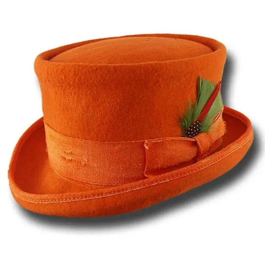 [New]Western Desert Top handmade Sergio Anzani Hatmaker-orange