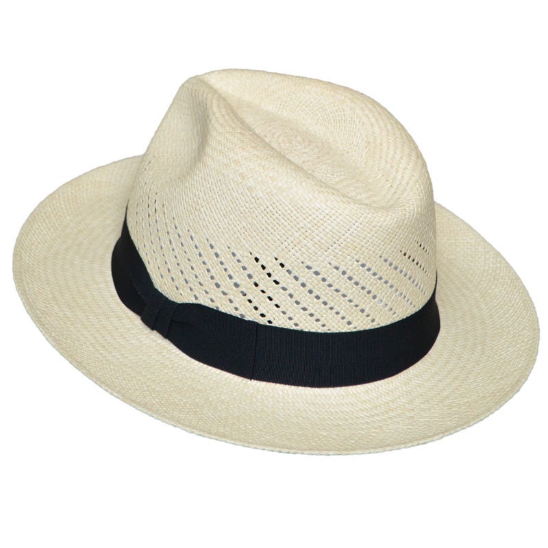 Advanced Original Panama Hat-Natural Straw | Black Band-Handwoven in Ecuador(HatBox Included)