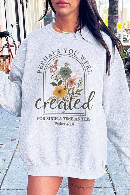 Perhaps You Were Created Graphic Sweatshirt choice of colors