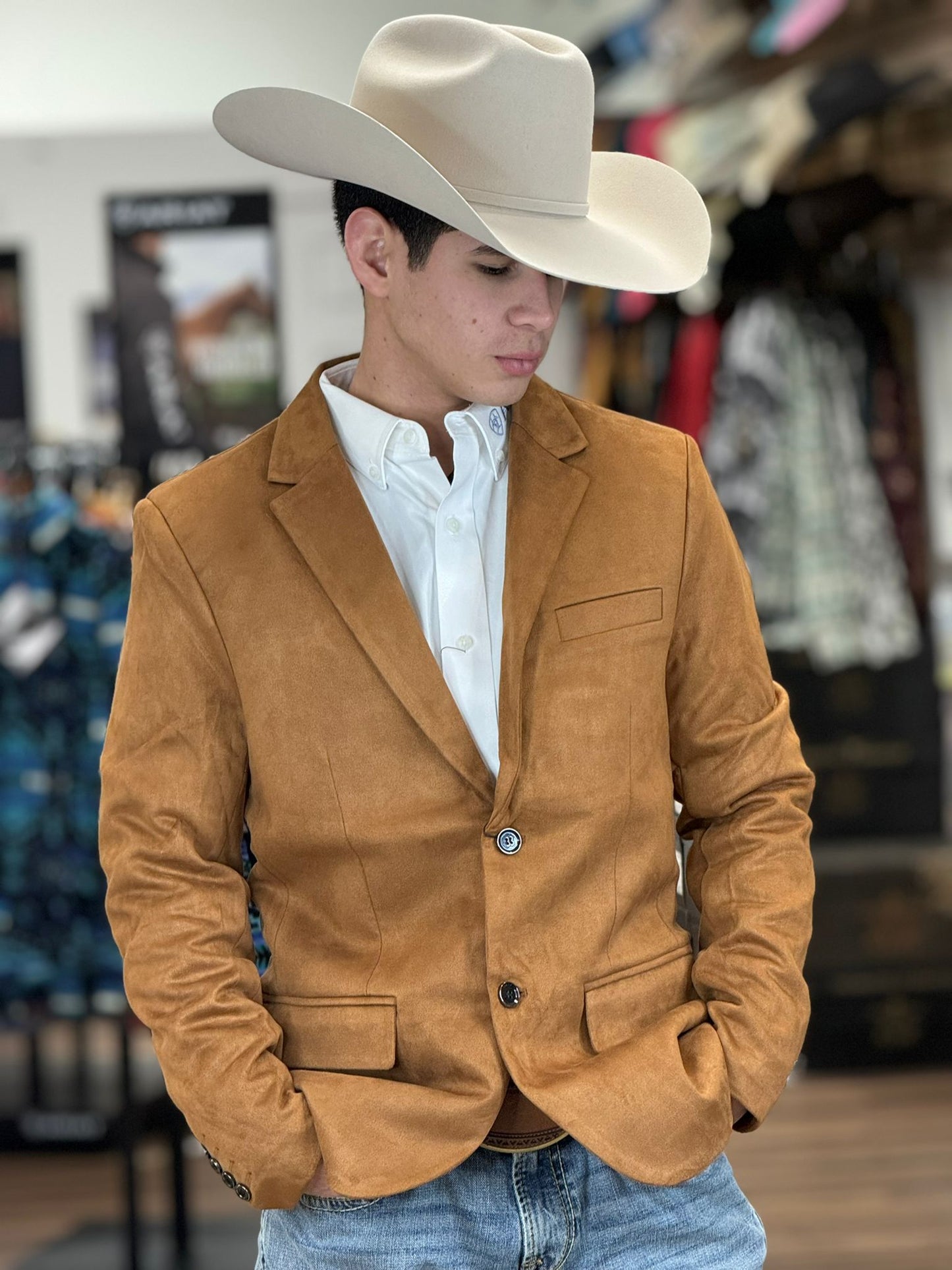 LAST DAY PROMOTION🔥CAMEL GAMUZA SUEDE BLAZER