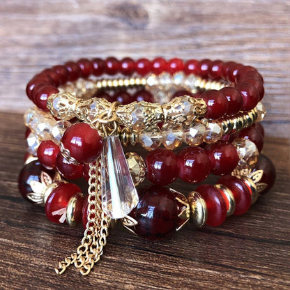 Bohemian Beaded Multi-layer Crystal Bracelet