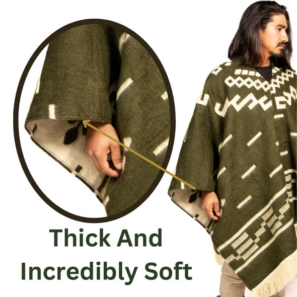 Clint Eastwood Poncho - Alpaca Wool handmade poncho from South America