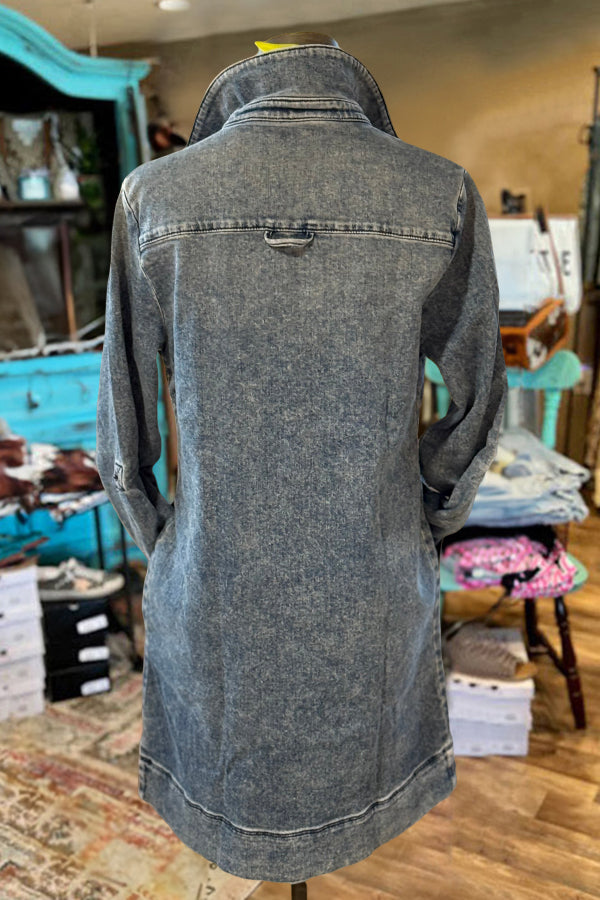 Vintage Washed Pocket Denim Dress