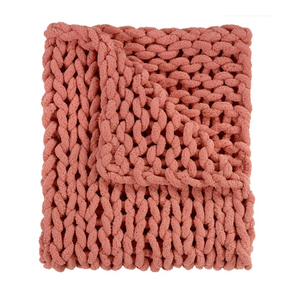 Chunky Chenille Knit Throw choice of colors