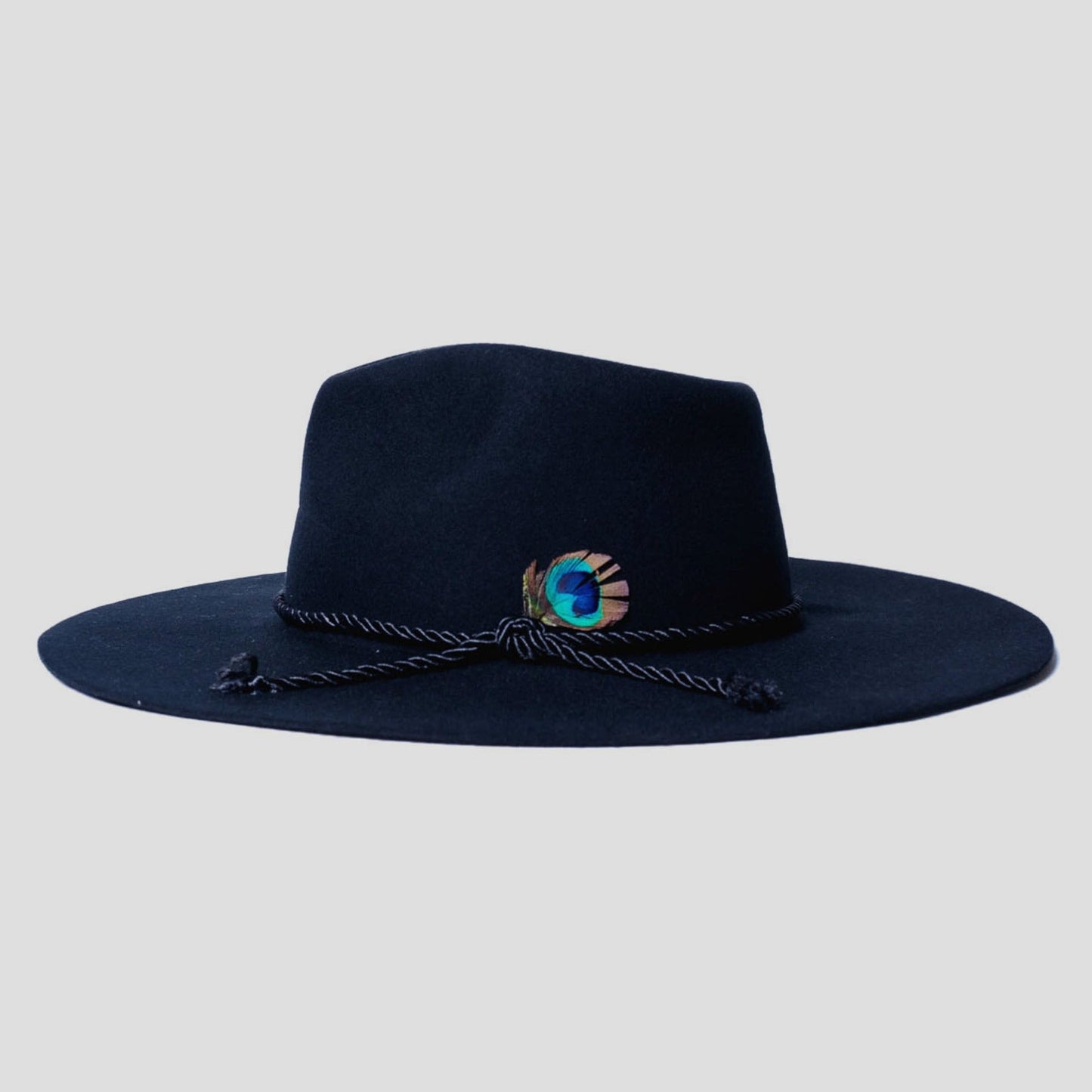 Classic Men's Felt Fedora Hat-Black