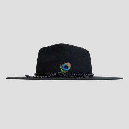 Classic Men's Felt Fedora Hat-Black