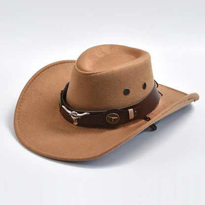 Suede Bison Western Cowboy Hat