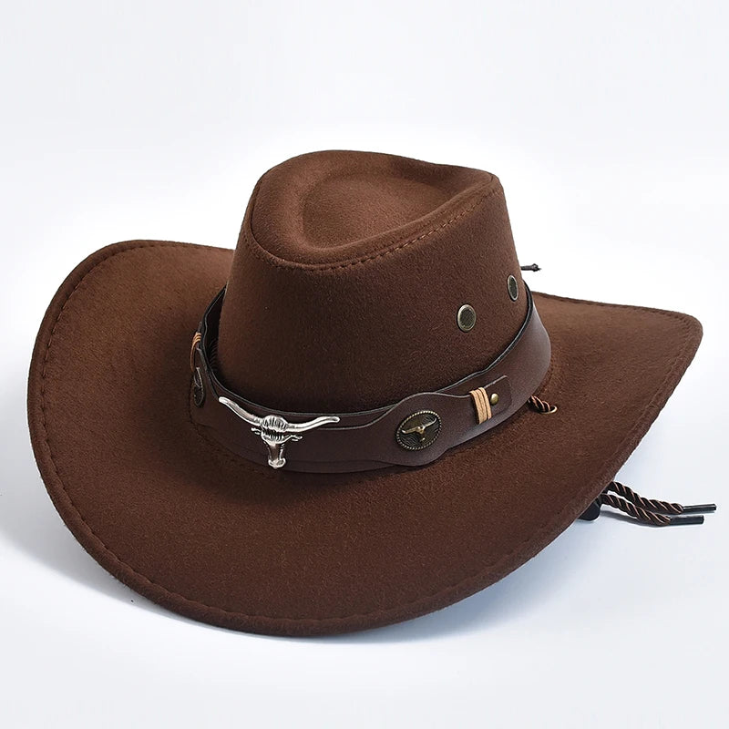 Suede Bison Western Cowboy Hat