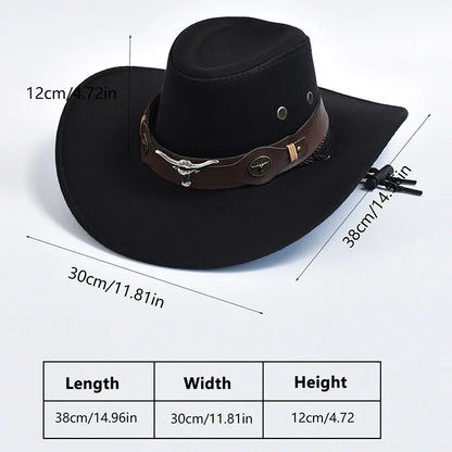 Suede Bison Western Cowboy Hat