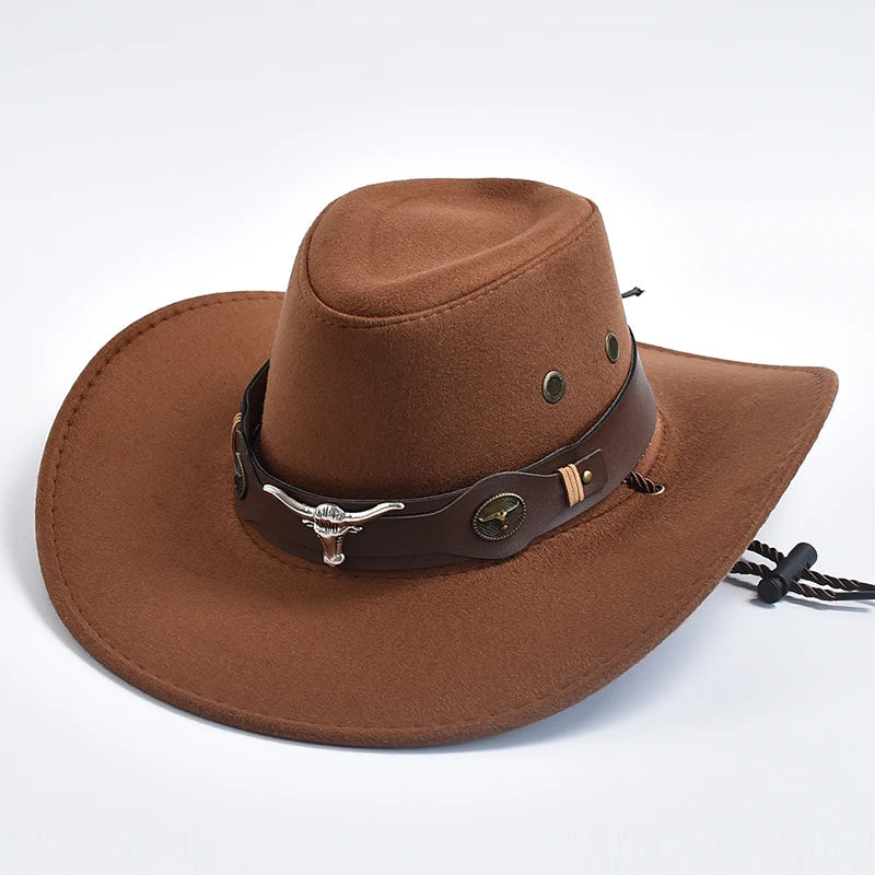 Suede Bison Western Cowboy Hat