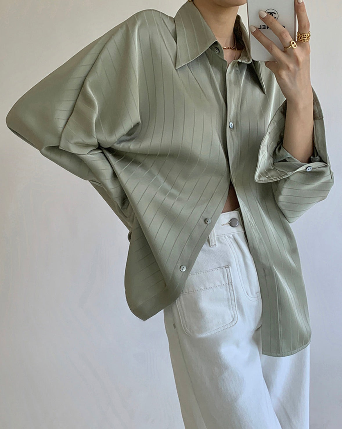 Charlotte Oversized Button Up Collared Shirt