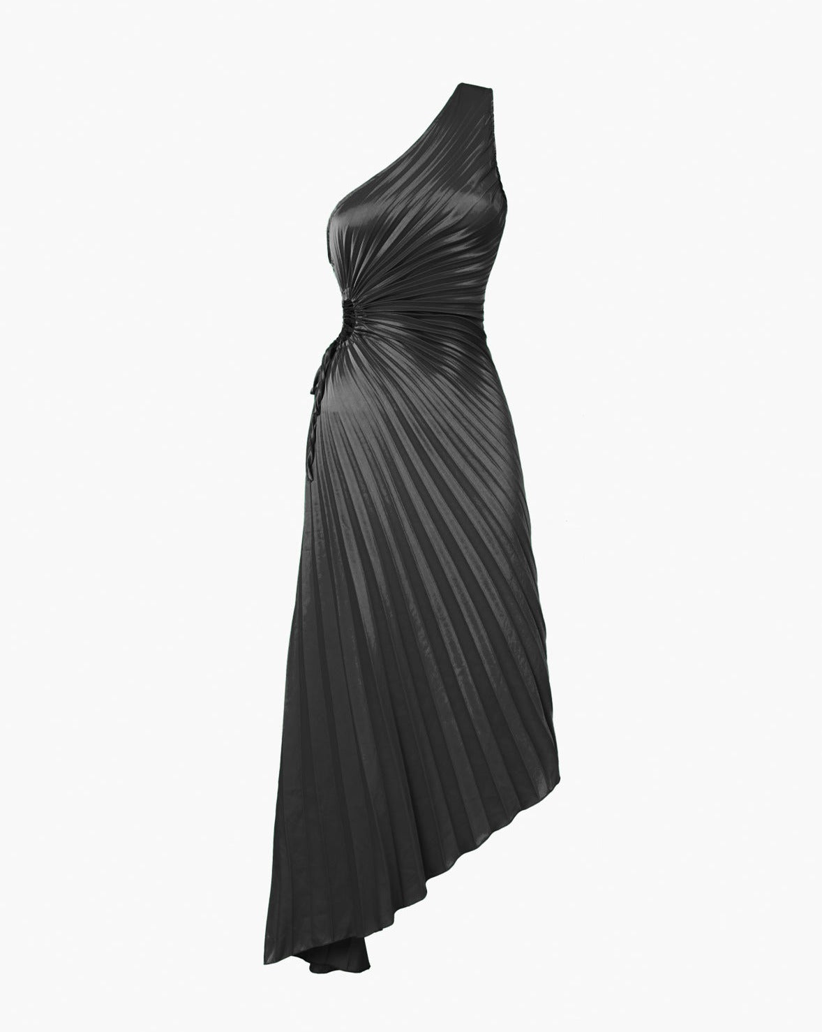 Bold In Pleat Satin Cutout Long Dress